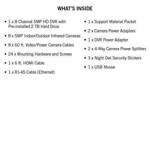 Night Owl Security Night Owl Security Security System Home Security System, White (XHD502-88P)