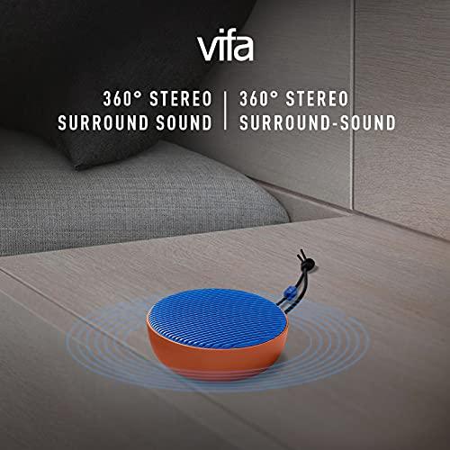 Vifa Vifa City Bluetooth Speaker, Portable Wireless Loudspeaker, Bluetooth 5.0 / Dual Pairing / IPX4 Waterproof, HiFi Audio & Built-in Mic Mini Speakers for Travel and Party(Terracotta Blue)