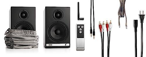 Audioengine Audioengine HD6 Premium Wireless 150W Bluetooth Speakers - Powerful Home Music System Bookshelf Speakers - Home Theater Systems, Studio Monitors - Clear Vinyl and Record Player Sound