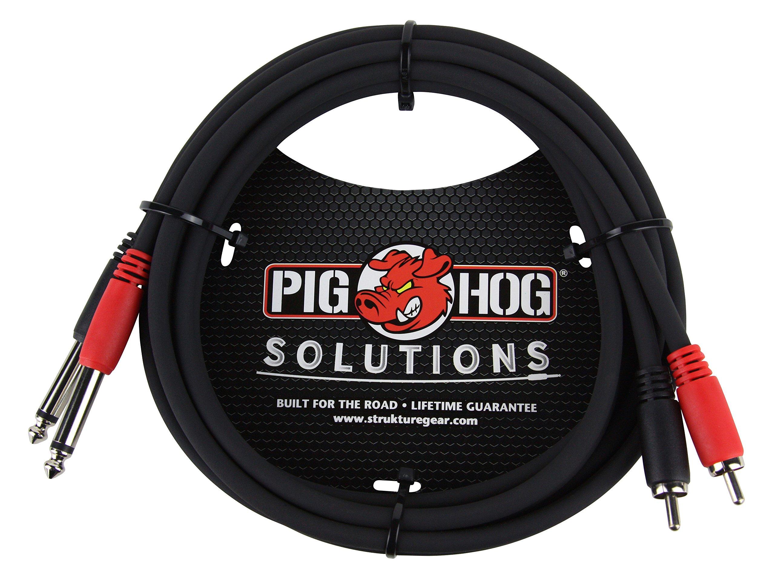 Pig Hog Pig Hog PD-R1403 RCA to 1/4" Mono Cable (3 Feet) & PB-S3403 3.5mm to Dual 1/4" Mono Stereo Breakout Cable (3 Feet)