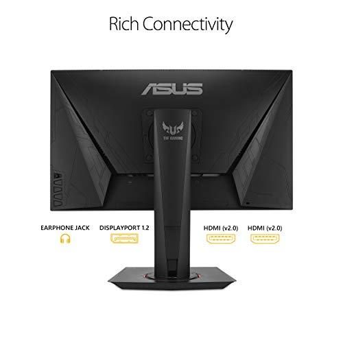 ASUS ASUS TUF Gaming VG259QM 24.5” Monitor, 1080P Full HD (1920 x 1080), Fast IPS, 280Hz, G-SYNC Compatible, Extreme Low Motion Blur Sync,1ms, DisplayHDR 400, Eye Care, DisplayPort HDMI BLACK
