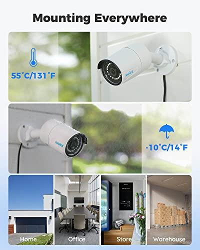REOLINK Reolink 5MP PoE Security Camera System Bundle, 12pcs 5MP Smart Human/Vehicle Detection PoE Cameras, a 16CH NVR with Pre-Installed 4TB HDD(Include 8 x 18M Cat5 Cable)