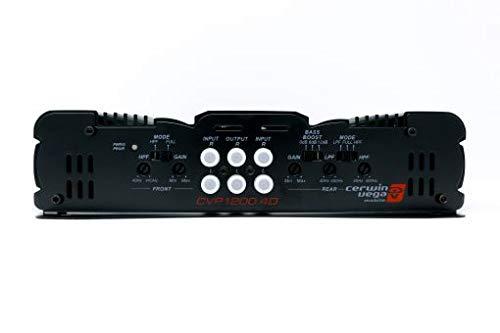 Cerwin-Vega Cerwin-Vega CVP1200.4D 2?/4? 1200 MAX Power 4-Channel Bridgeable Class D Overload Circuits Protect Amplifier