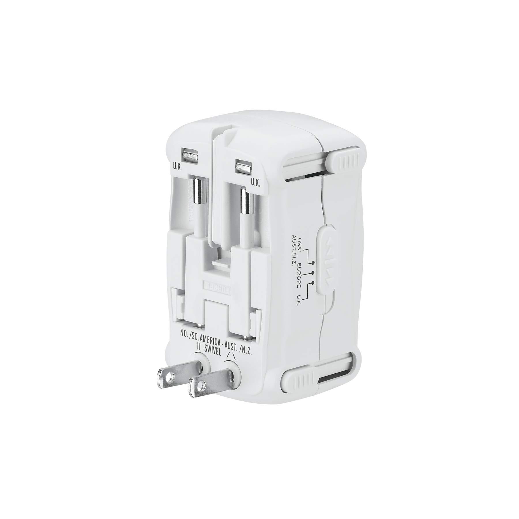 Conair Conair Universal Travel Adapter, European Travel Plug Adapter with Surge Protection, All-in-One Worldwide Travel Adapter