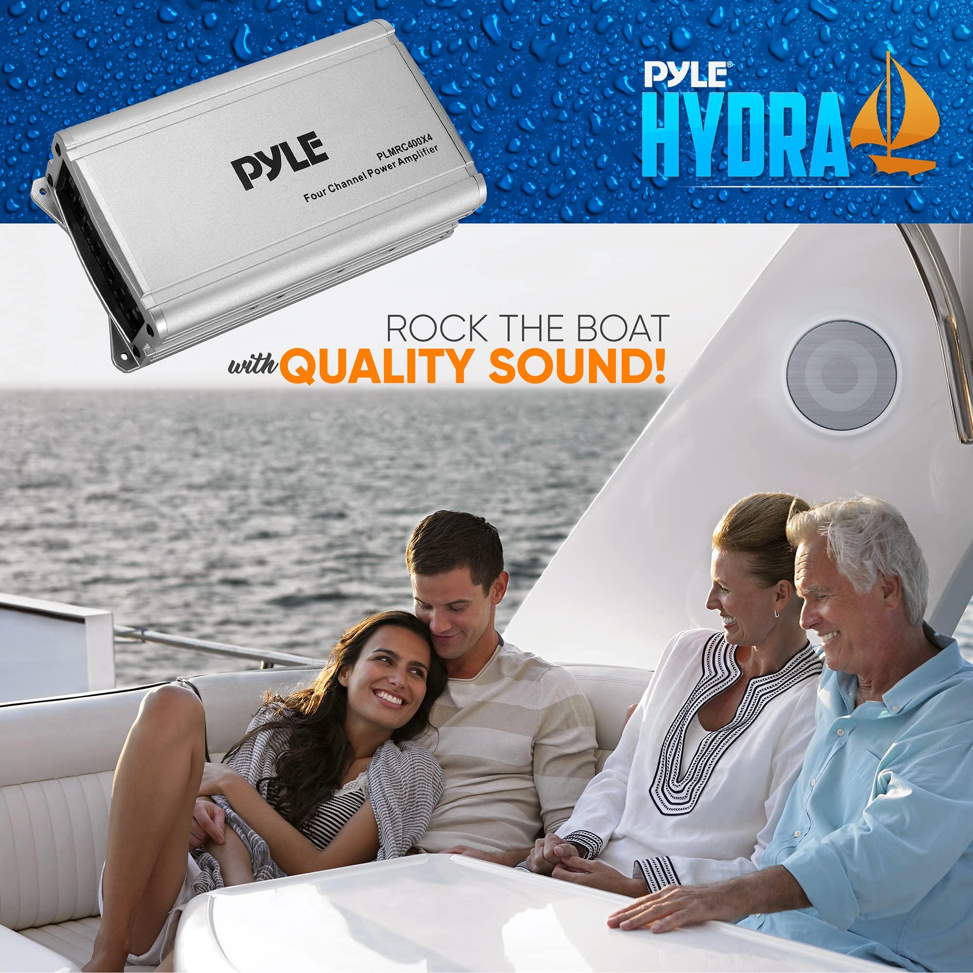 Pyle Pyle 4-Channel Weather-Resistant Audio Amplifier System - 1200W Max Bridged, 800W Max Stereo Designed For ATV, UTV, 4X4, Jeep, Motorcycle and Marine, and any other Weather Resistant Application
