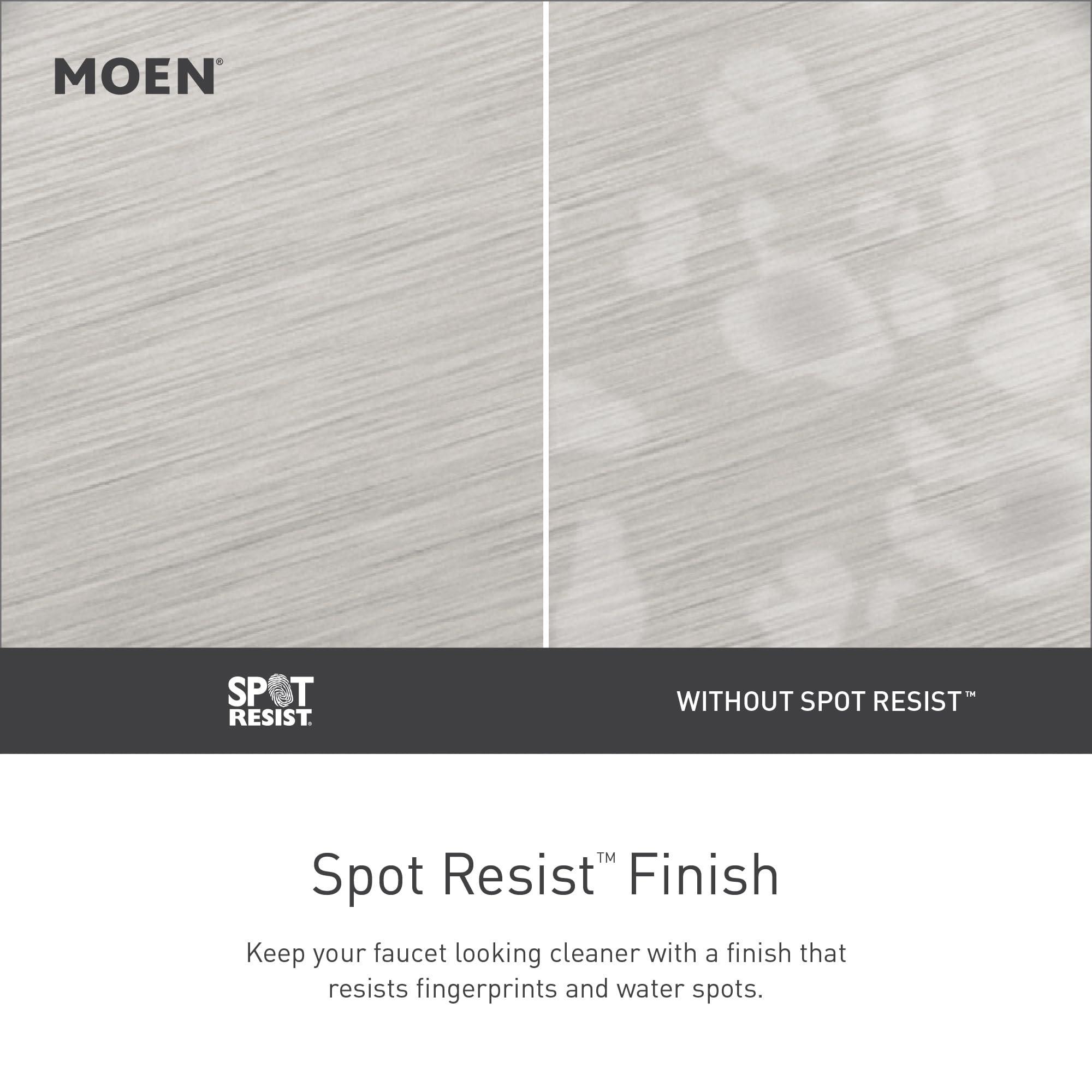 Moen Moen Spot Resist Stainless One-Handle High Arc 4-hole Kitchen Faucet with Side Sprayer and Soap Dispenser, 87042SRS