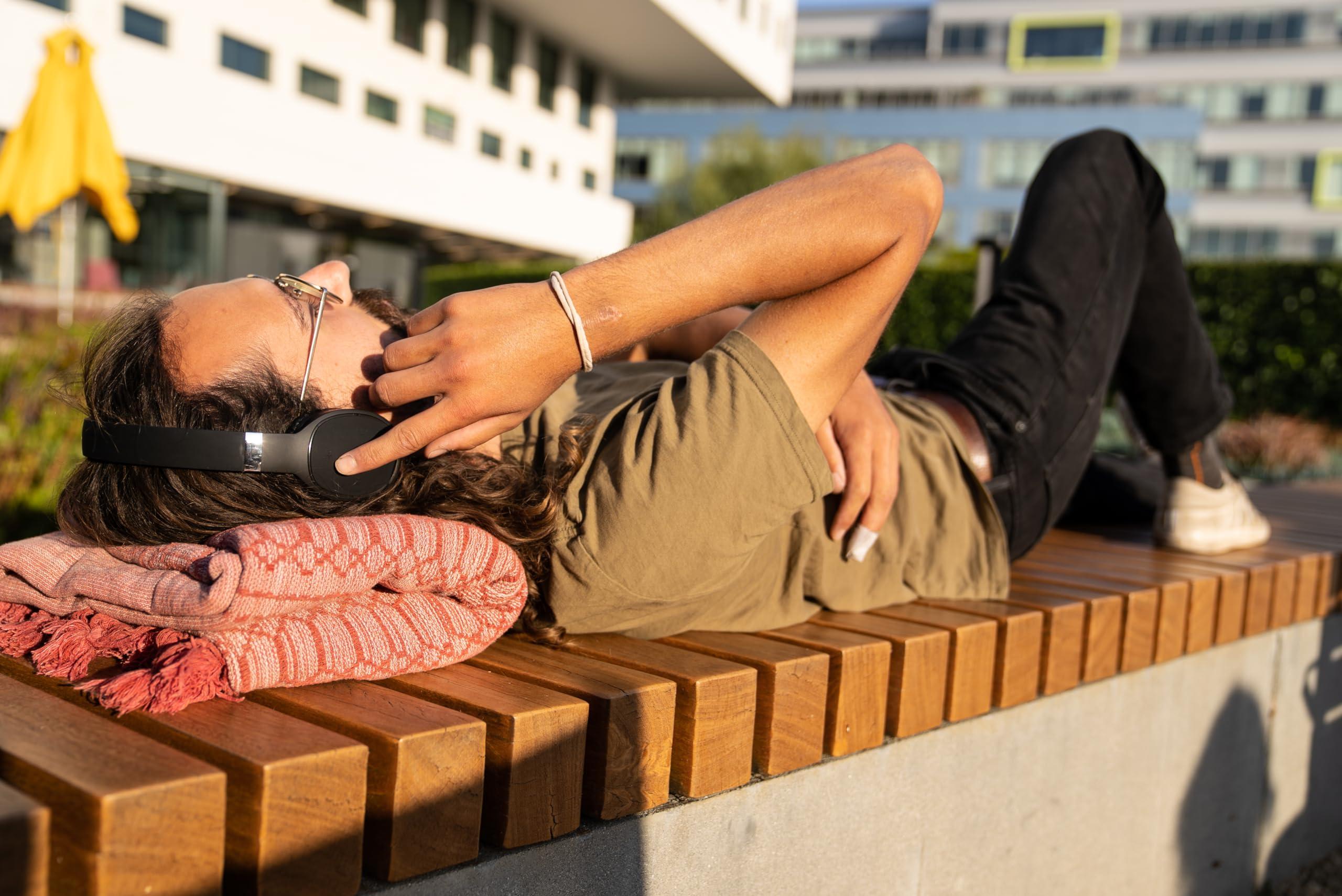 Outdoor Tech Outdoor Tech - Komodo Over-The-Ear Bluetooth Headphones, Black - Wired and Wireless, Touch Controls for Music, Microphone, and Answering Phone Calls