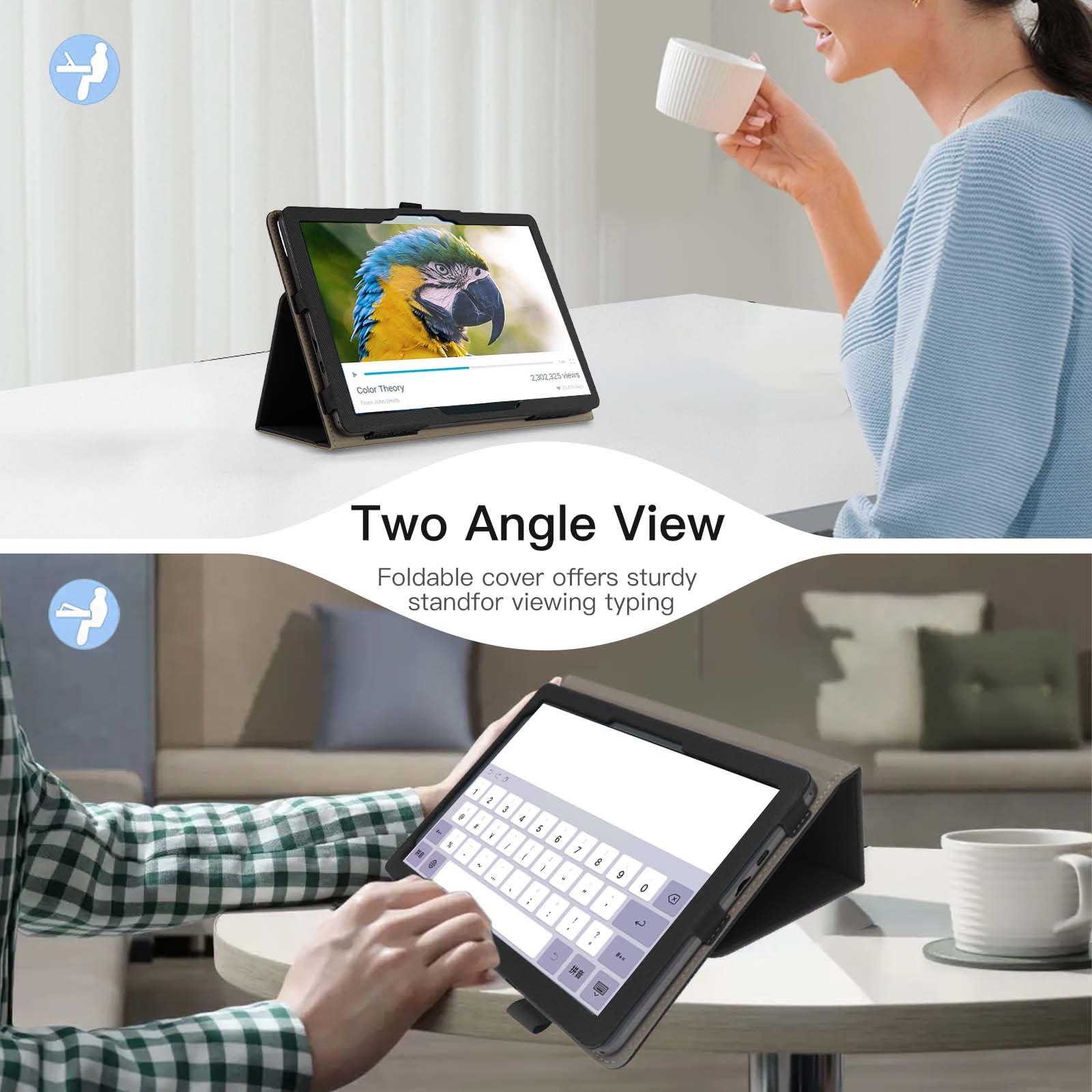 YAJOJO Tablet Case Cover for Acer Iconia Tab P11 11inch,Multi-Viewing Angles,Slim Light Shell Stand Cover for Acer Iconia Tab P11 P11-11-8113 Tablet with Hand Strap& Pencil Holder,Black