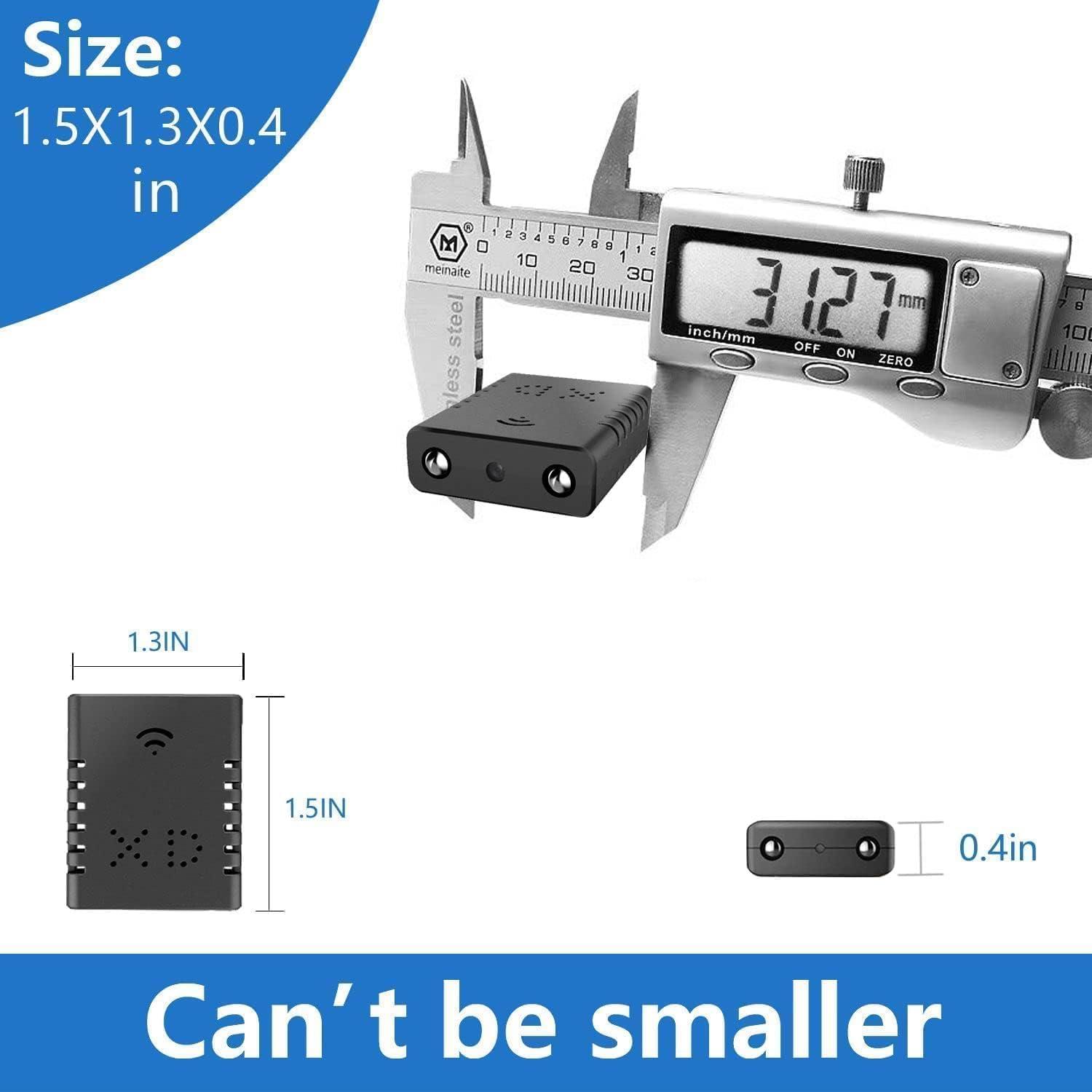 Rettru Smallest Wireless WiFi Camera,HD1080P Battery Camera Detector,Portable Camera,Mini Camera,Nanny Cam,Small Camera,Mini Spy Camera,Baby Monitor Camera,Pet Camera with Video Recording Live Feed APP