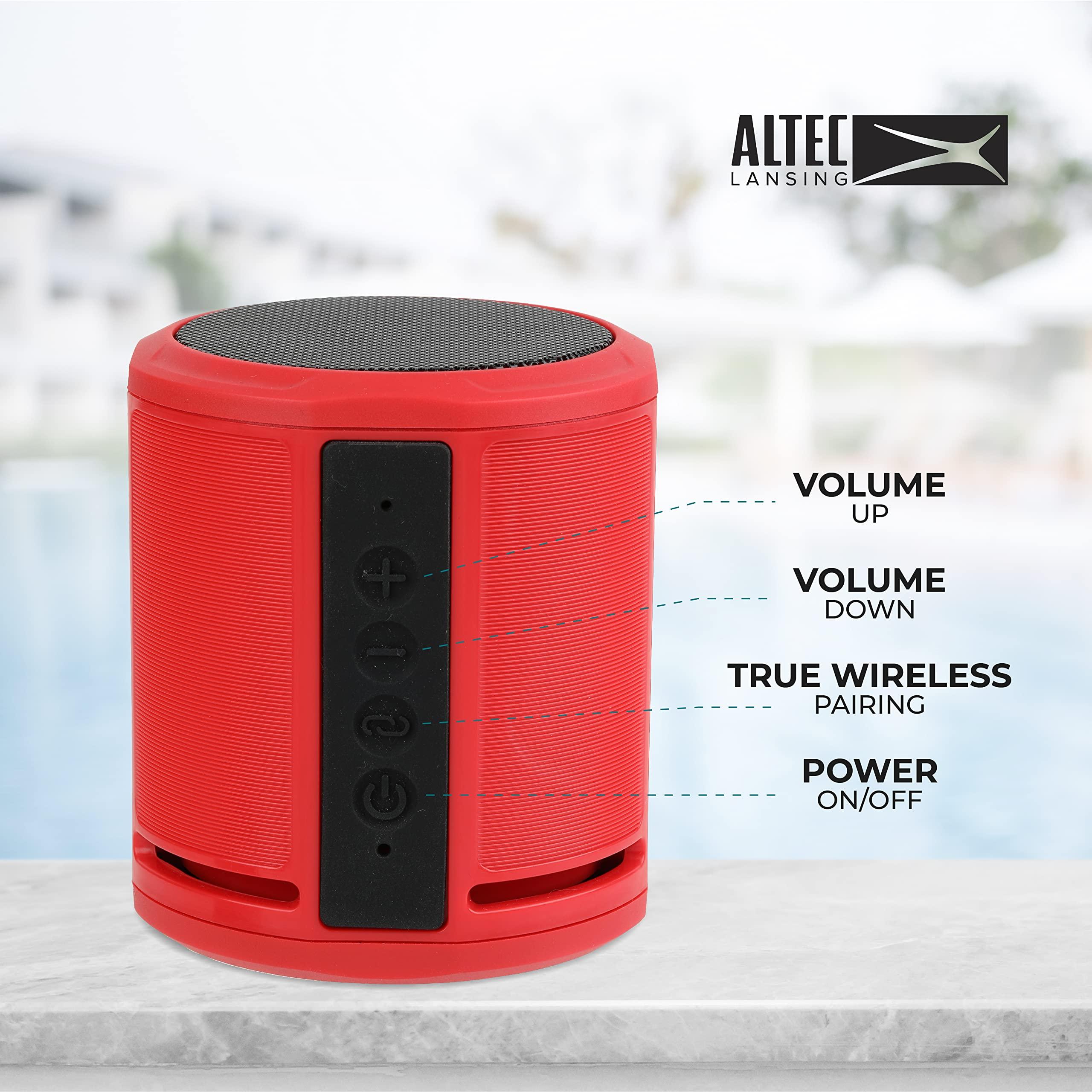 Altec Lansing Altec Lansing HydraOrbit - Waterproof Bluetooth Speaker, Lightweight & Portable Speaker for Travel & Outdoor Use, Red