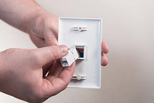 On-Q Legrand - On-Q Cat 6 Coupler, Keystone Insert, White, WP3452WHV1 0.8" x 3.125" x 5.0"