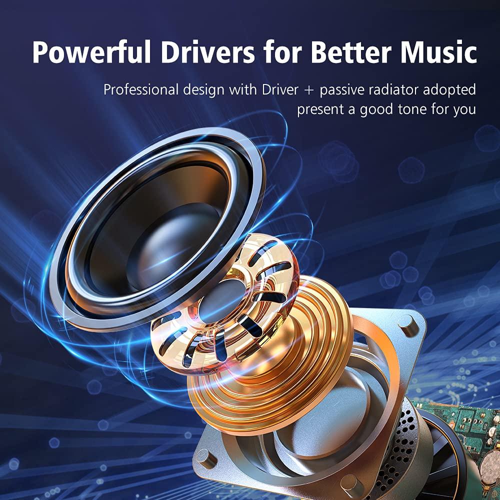 ZEALOT ZEALOT Bluetooth Speaker, Portable Speaker S32,Wireless for Outdoor,IPX5 Waterproof, Bluetooth 5.0, Dual Pairing, USB, TF Card, AUX for Home & Outdoor Travel Hiking Camping Beach (Blue)