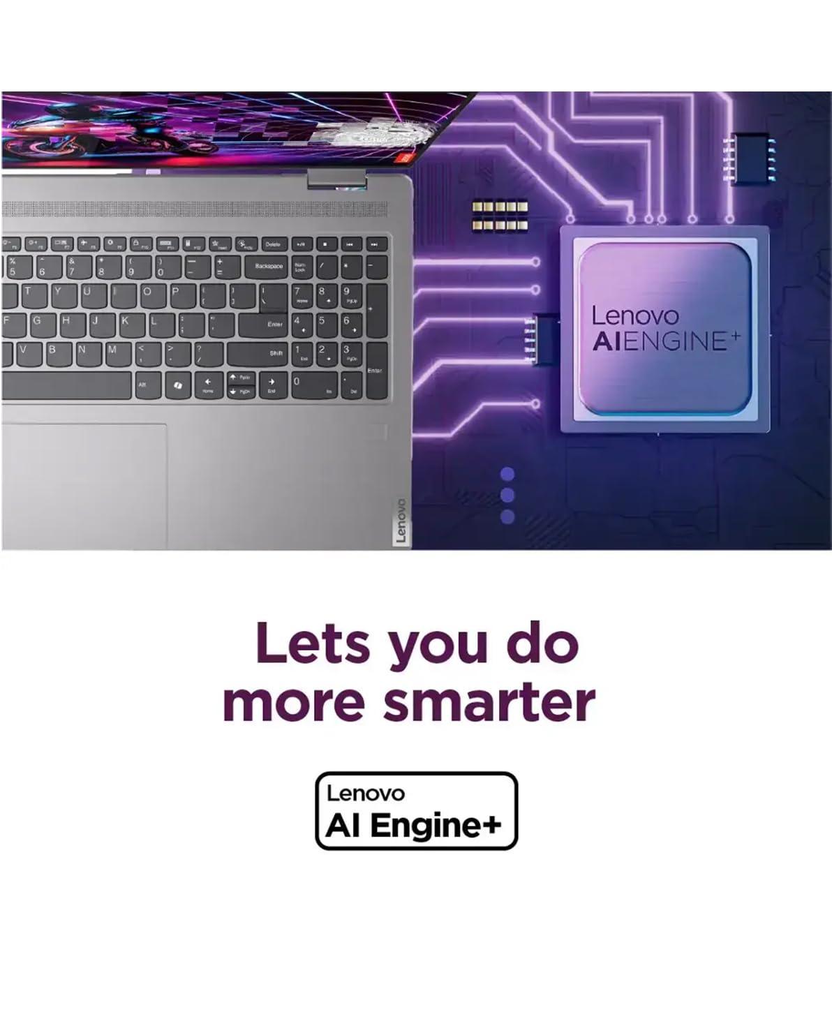 Lenovo Lenovo Yoga 7 2-in-1 16" WUXGA (1920x1200) Touch-Screen Laptop, AMD Ryzen 5 8640HS 6-core, 8GB RAM, 512GB SSD, AMD Radeon 760M Graphics, Backlit KB, Fingerprint, WiFi6, Win11, Arctic Grey, W/GaLiMu