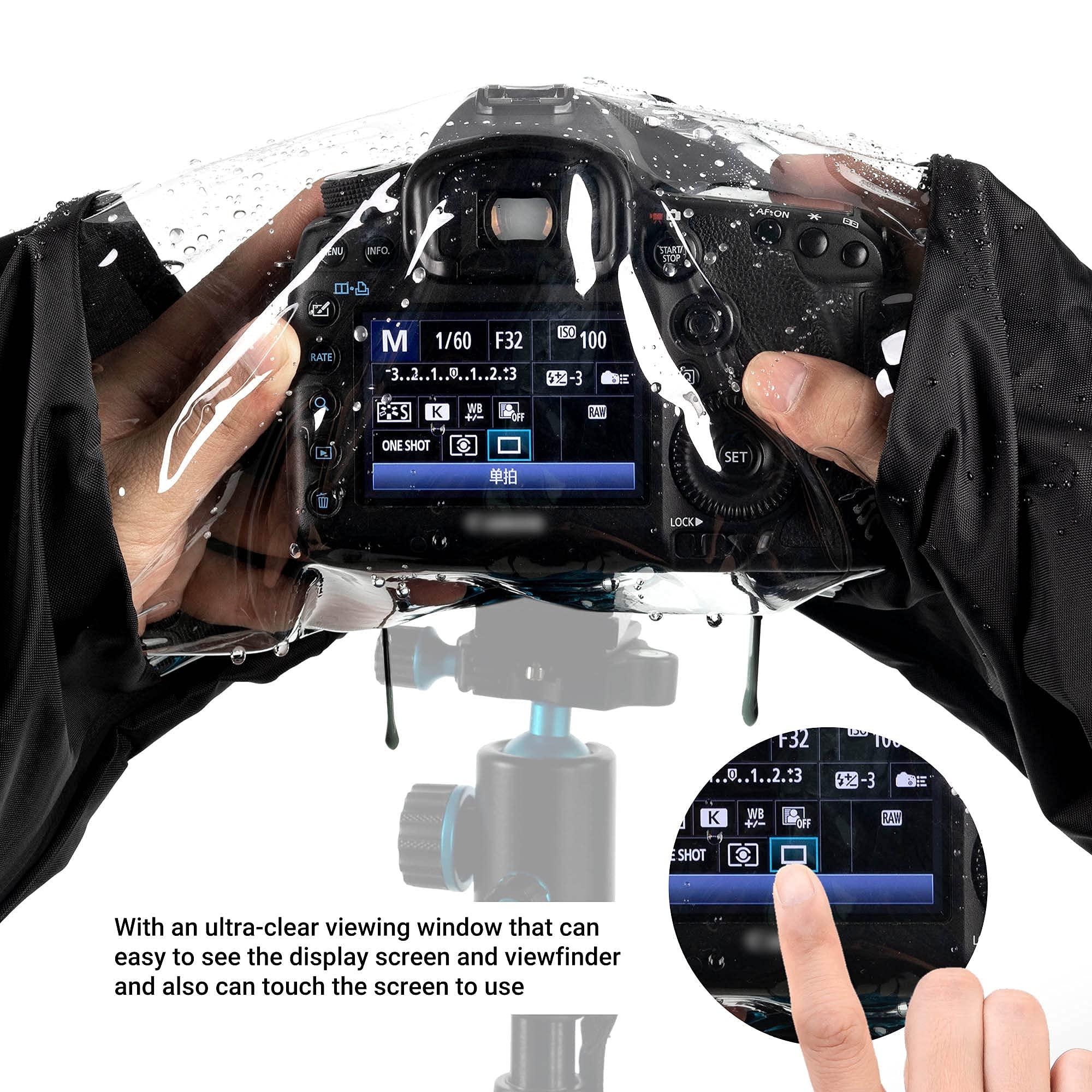 Kiorafoto Kiorafoto Camera Tripod with Remote Control and Rain Cover: Replaces Sony VCT-VPR1, Black Aluminum, Compatible with Sony Cameras/Camcorders