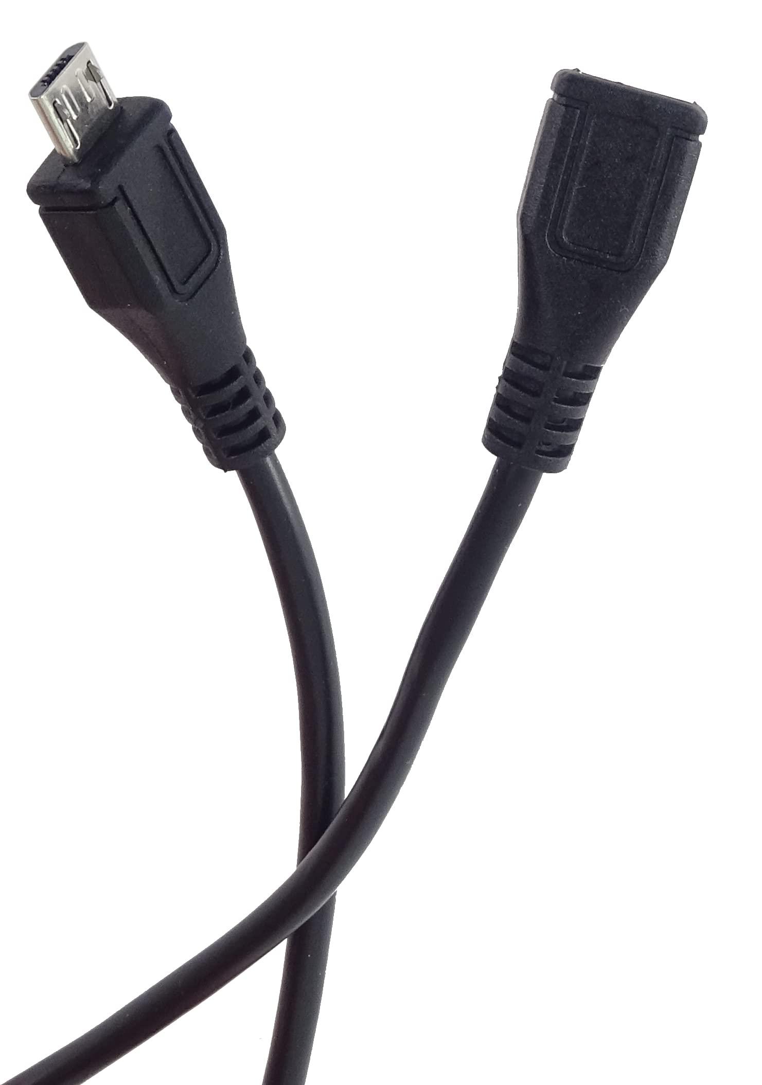PremiumCord Premium Cord Extension Cable Micro USB 2.0 Male to Female 3 m Black