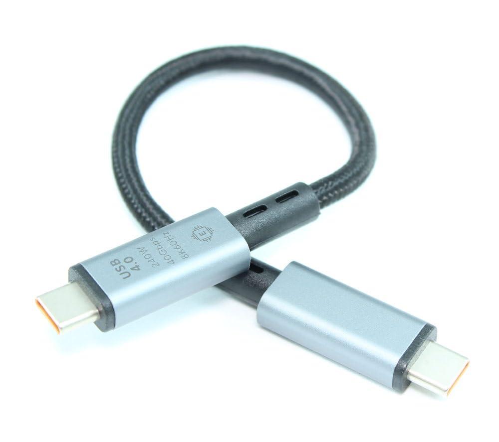 My Cable Mart MyCableMart 6 INCH USB4 Type-C Thunderbolt 4 (40Gbps, 240W, PD, 8K) Cable