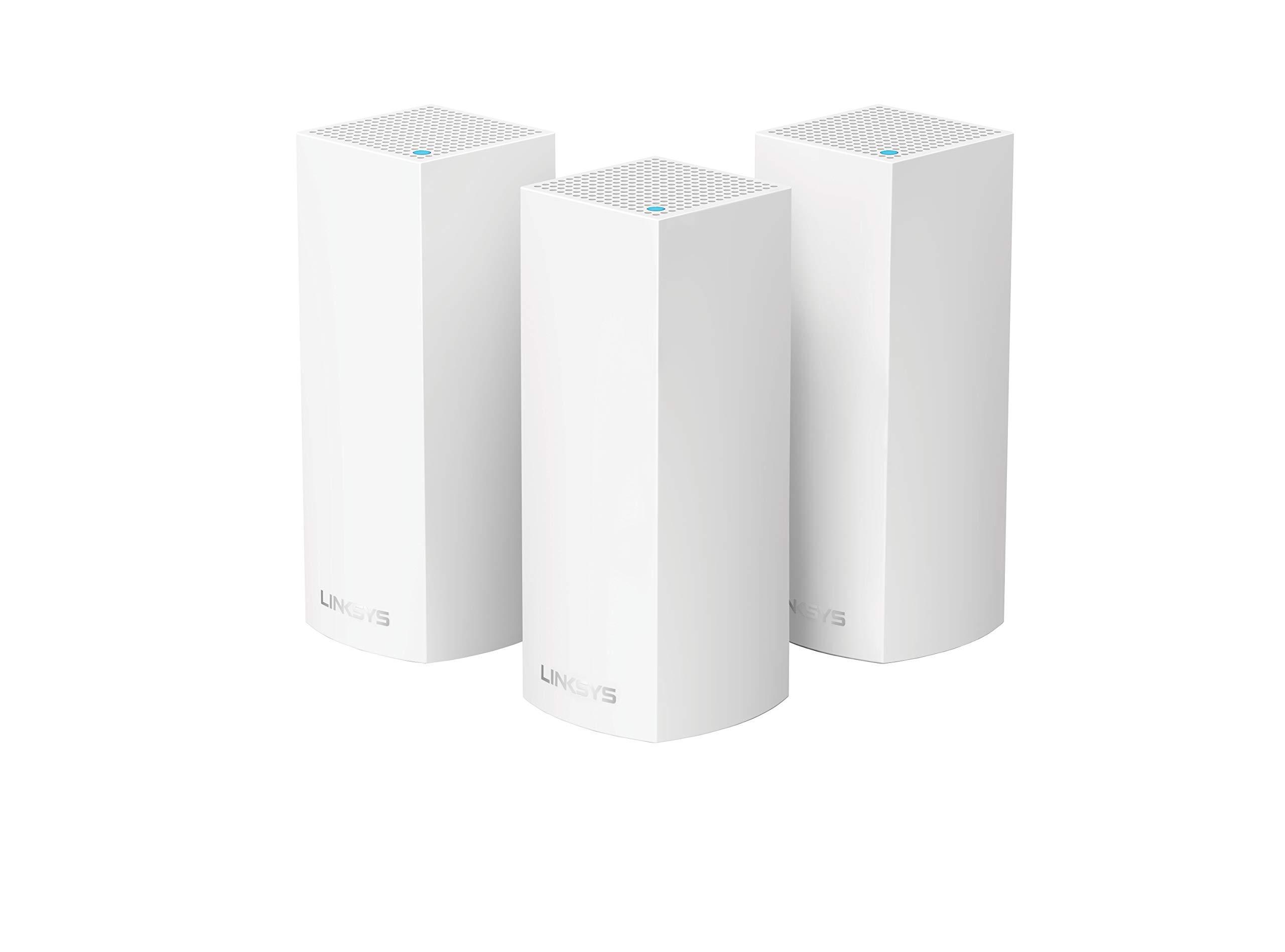 Linksys Linksys Velop Mesh Home WiFi System, 6,000 Sq. ft Coverage, 60+ Devices, Speeds up to (AC2200) 2.2Gbps - WHW0303