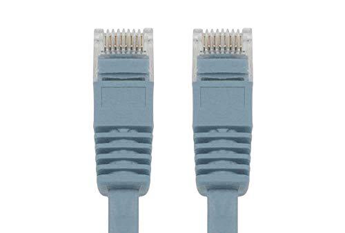 SF Cable 45 ft Cat 6 Unshielded (UTP) Flat Ethernet Network Cable - Blue