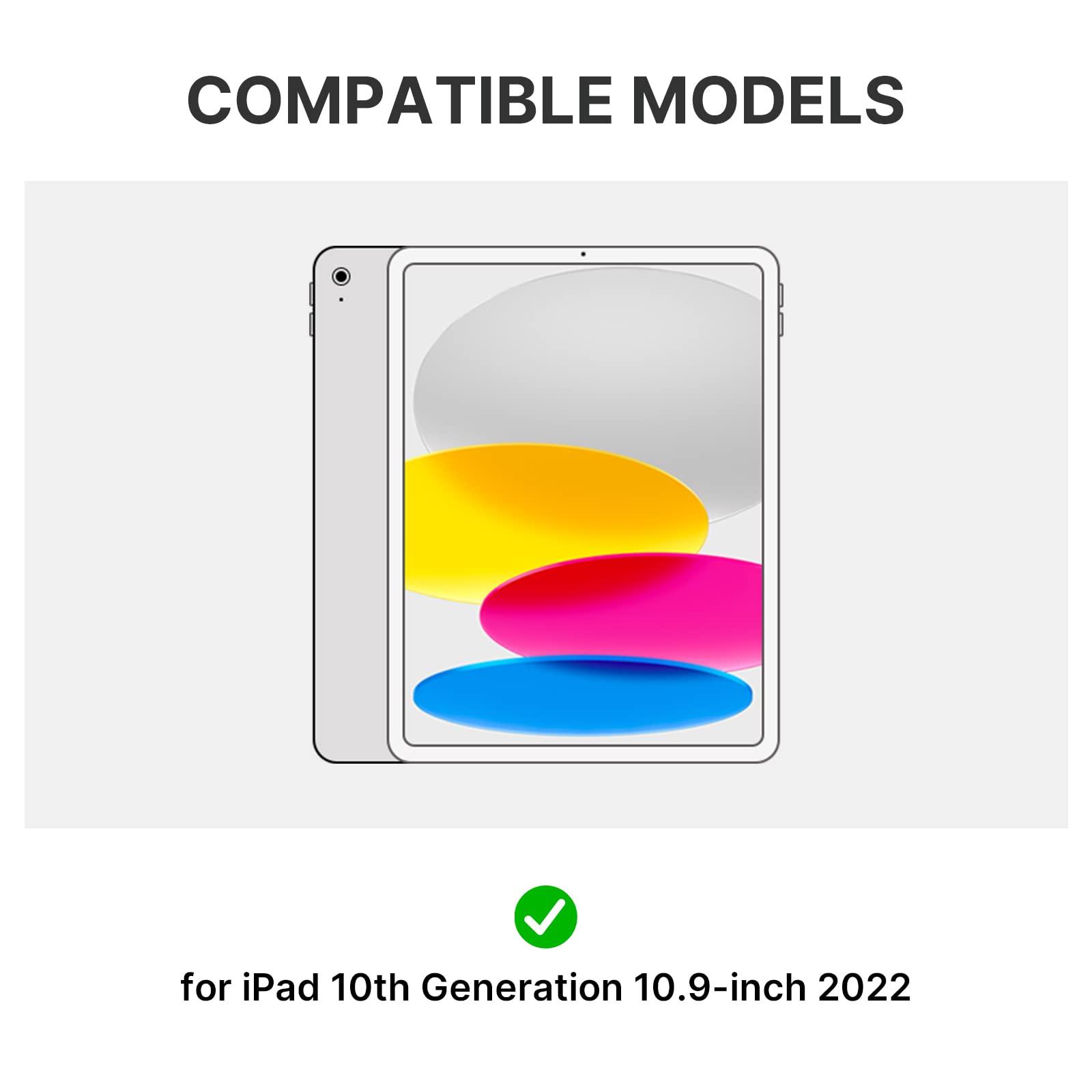 typecase typecase Edge Slim Magnetic Backlit Keyboard Case for iPad 10th Generation (10.9-inch, 2022) - Wireless Cover with Keypad & Multi-Touch Trackpad Compatible with Apple iPad 10 Gen 10.9