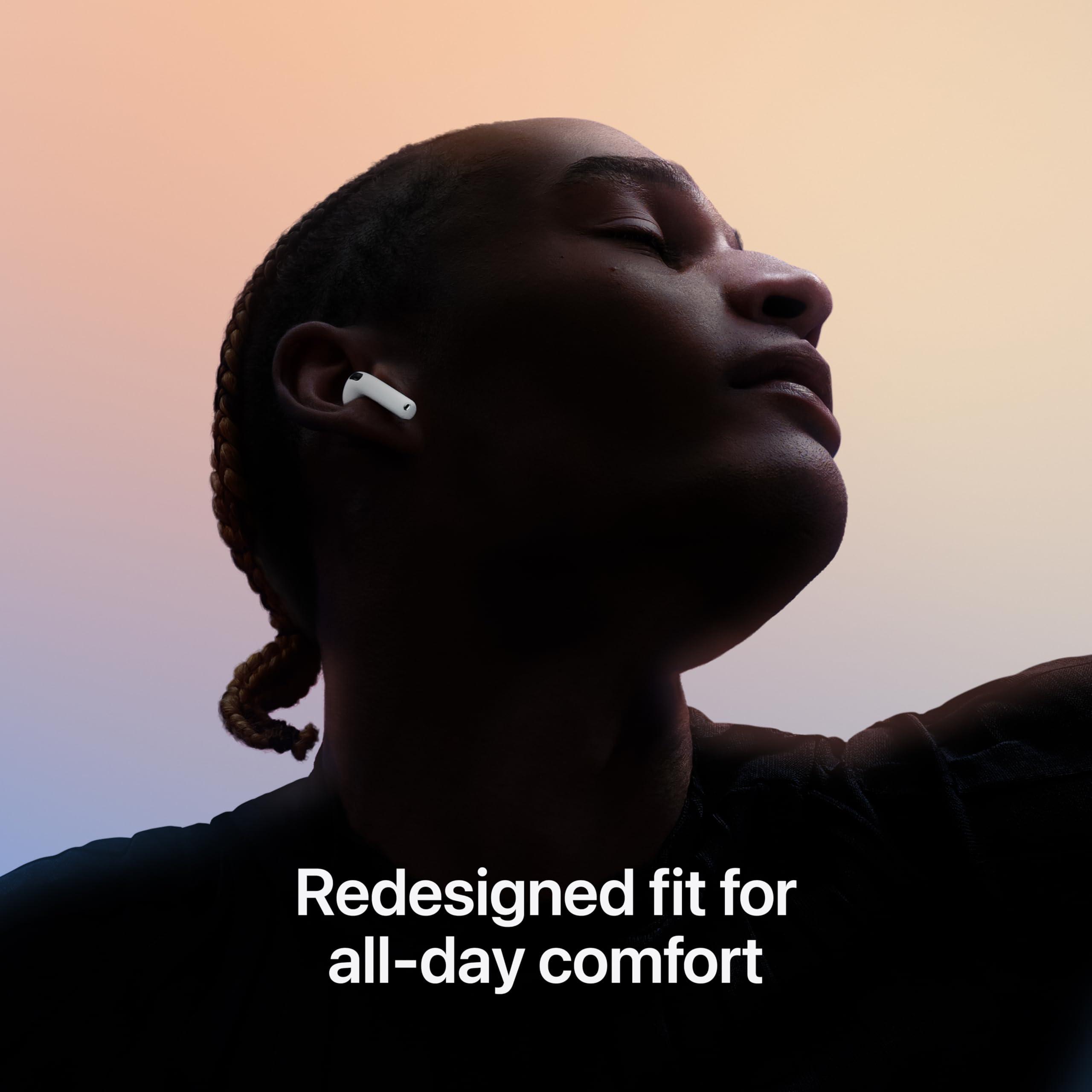 Apple Apple AirPods 4 Wireless Earbuds, Bluetooth Headphones, with Active Noise Cancellation, Adaptive Audio, Transparency Mode, Personalized Spatial Audio, USB-C Charging Case, Wireless Charging, H2 Chip