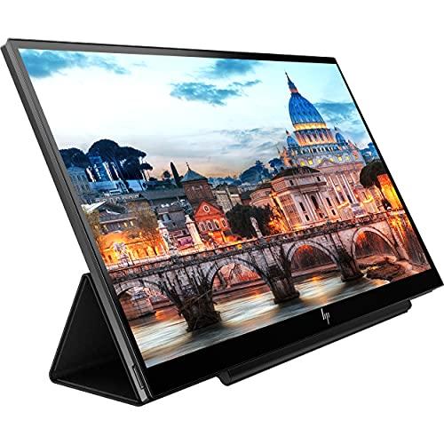 HP HP E14 FHD (1920x1080) Portable Monitor Travel Bundle with USB Type-C and Micro Bluetooth Speaker with Professional Sound, Built-in Microphone and Remote Shutter for Selfies