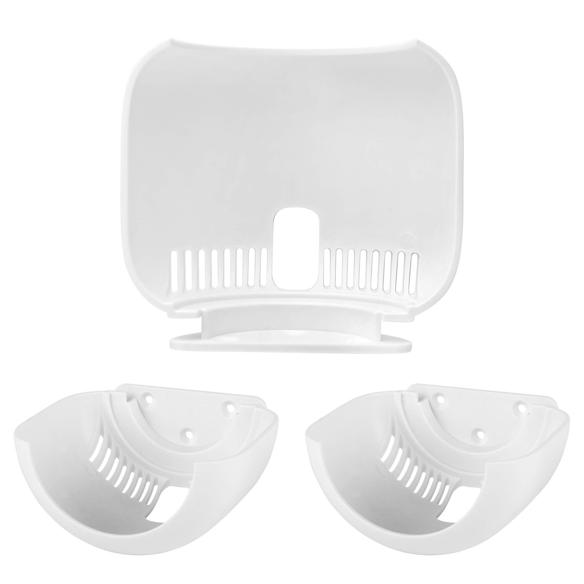 GEEKRIA Geekria Wall Mount Compatible with Google Nest WiFi Add-On Point ONLY, ABS Space-Saving Bracket Holder Shelf, The Simplest Cable Management Wall Mount Bracket (3 Pack)