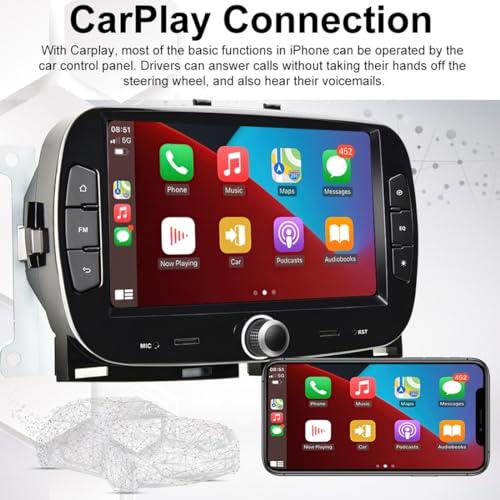 WEPARTICULAR Wireless Carplay Android Auto Car Stereo Compatible for Fiat 500 2016-2019 2Din 7'' Touch Screen 2+32G Android Car Radio Multimedia Player with RDS FM Mirror Link GPS WiFi BT DVR