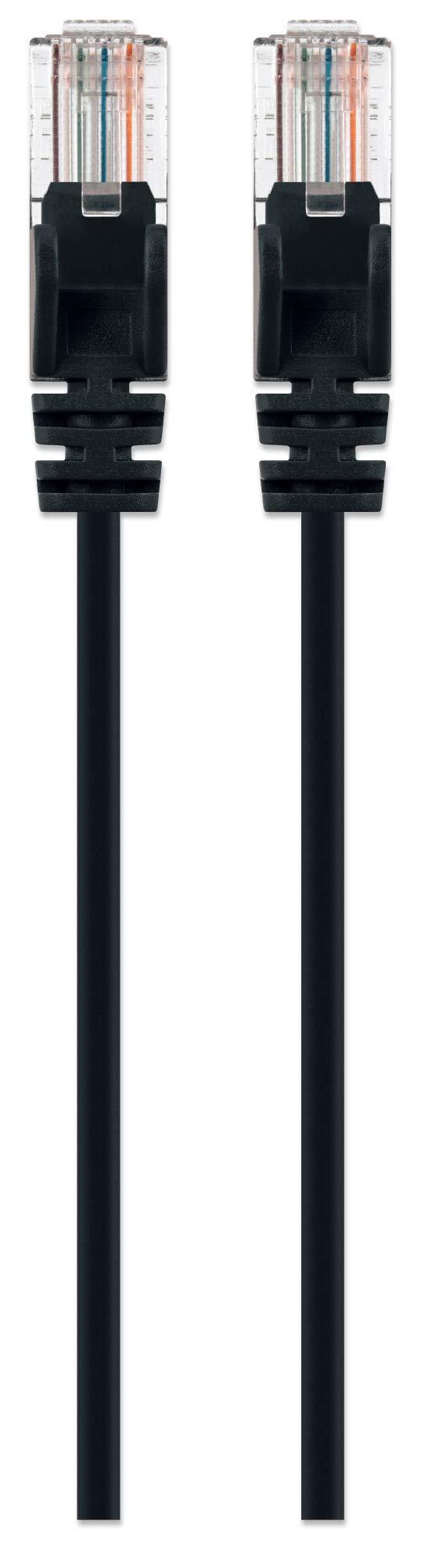 Intellinet Network Solutions Intellinet Slim Cat6 Ethernet Network Patch Cable 10G Internet Cord with Snagless Boot,RJ45 Male to RJ45 Male, Pure Bare Copper Wire, Gold-Plated Contacts, 30AWG-Lifetime Mfg Warranty, 3 ft Black