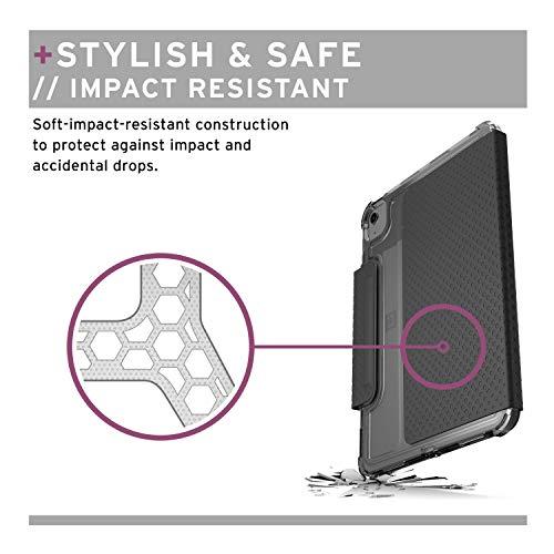 URBAN ARMOR GEAR [U] by UAG iPad Air 10.9-inch (4th Gen, 2020)/iPad Pro 11-inch (2nd Gen, 2020) Case Lucent Translucent Lightweight Ultra-Slim Full Body Auto Sleep/Wake Folio Cover, Black/Ice