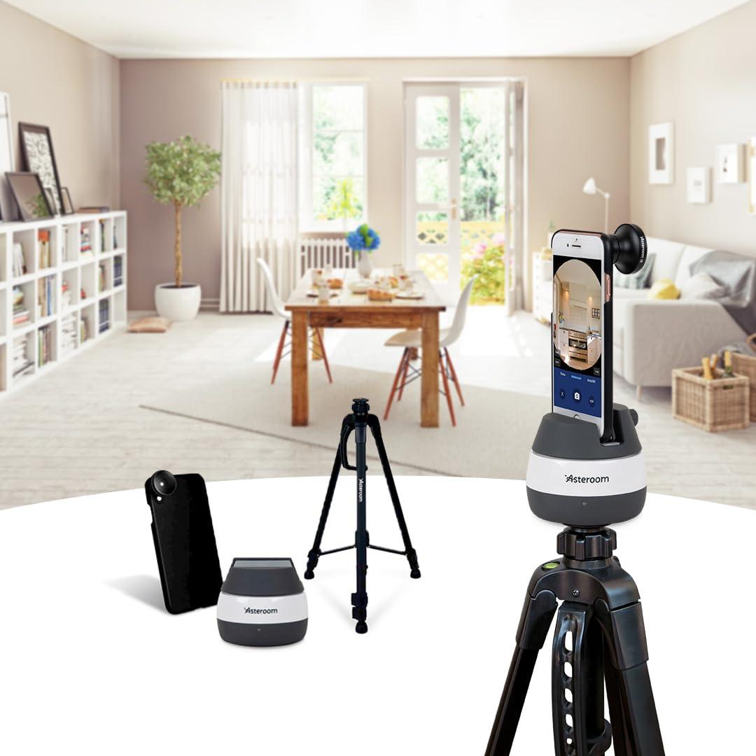asteroom Asteroom 360 Camera 3D Virtual Tour Real Estate Kit - Gear Includes: Tripod, Digital Camera Rotator, Fisheye Cam Lens (Asteroom Phone Case Not Included, Purchased Separately on Amazon)