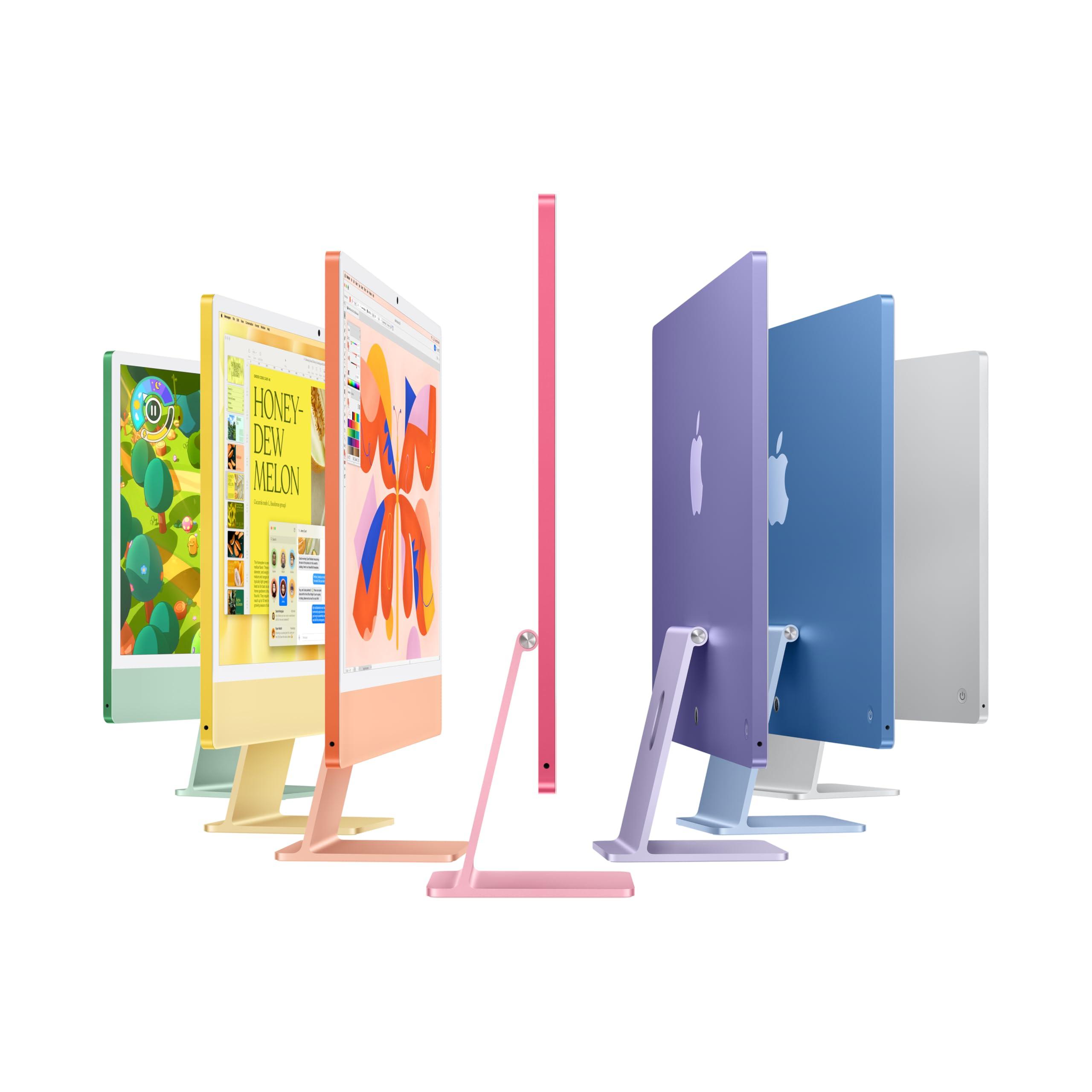 Apple Apple 2024 iMac All-in-One Desktop Computer with M4 chip with 8-core CPU, 8-core GPU: Built for Apple Intelligence, 16GB Unified Memory, 256GB SSD Storage; Silver with AppleCare+ (3 Years)