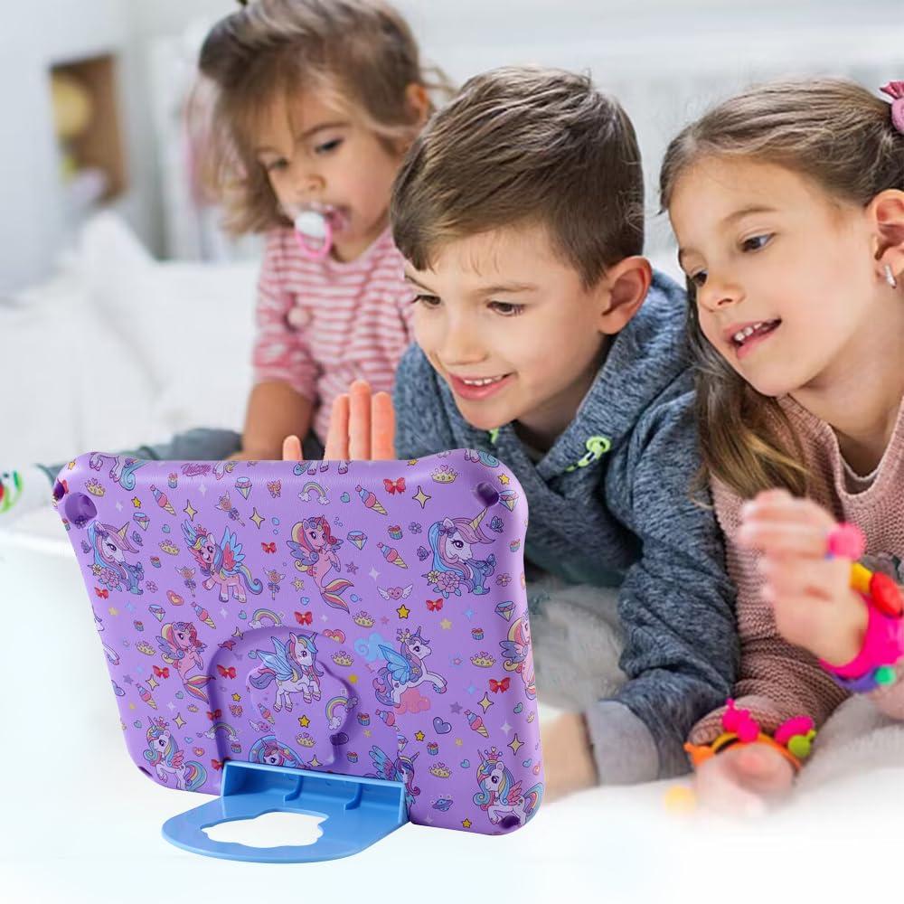 Topevoeon Topevoeon Unicorn Kindle Fire HD 10 Tablet Case for Kids Girls Light EVA Kids Friendly Fire HD10 Plus 10.1 2021 2023 11th 13th Gen Kid-Proof Shockproof Tablet Cover with Handle Kickstand
