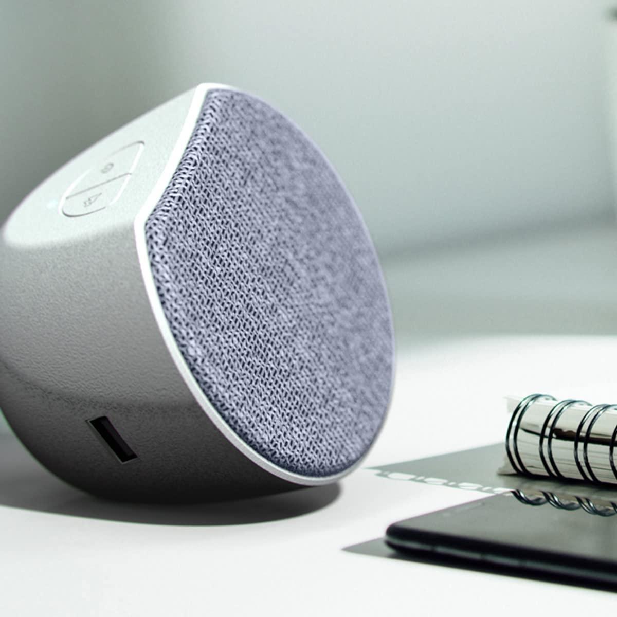 OC Acoustic OC Acoustic Newport Plug-in Outlet Speaker with Bluetooth 5.1 and Built-in USB Type-A Charging Port (Gray/White)