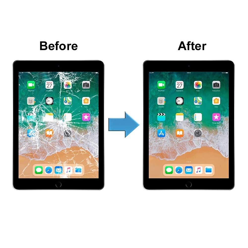 TSIOFO for iPad 6 (6th Gen 2018) A1893 A1954 Screen Replacement Glass Touch Digitizer Repair Kit with Home Button & Tools - Only for iPad 6 6th Generation (Black)