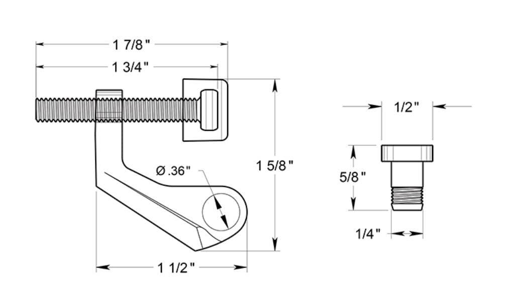 Deltana Deltana HPH89U15 Hinge Pin Stop; Hinge Mounted for Brass Hinge; Satin Nickel Finish