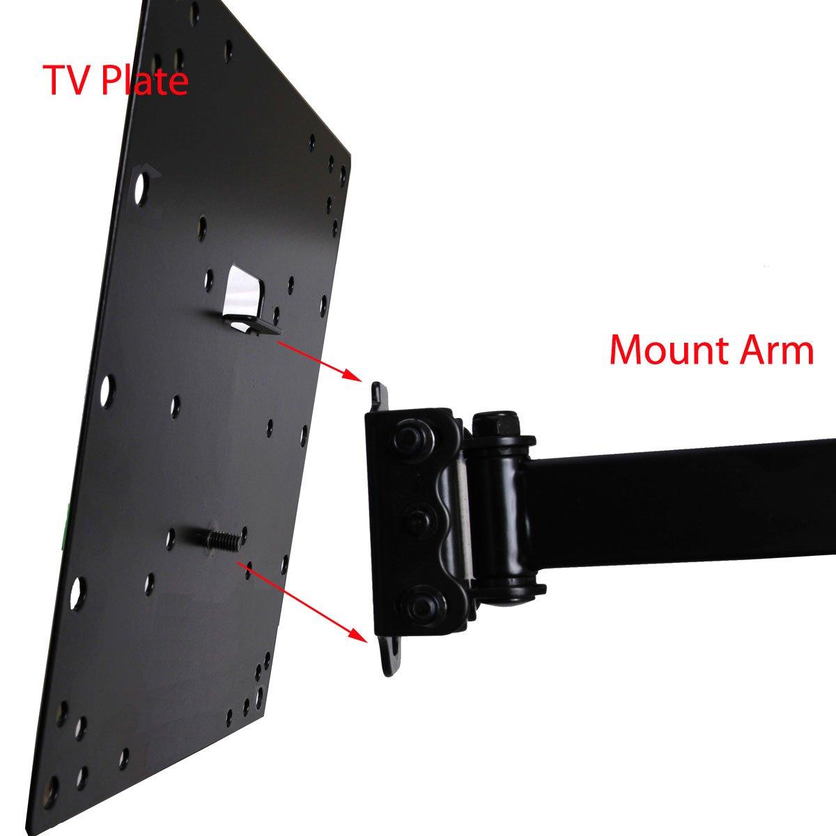 VideoSecu VideoSecu Articulating TV Wall Mount Bracket for Most 23" - 32" Plasma Flat Panel Screen LCD LED TV Displays with Free DVD DVR VCR Mount Bracket ML531BK WO3