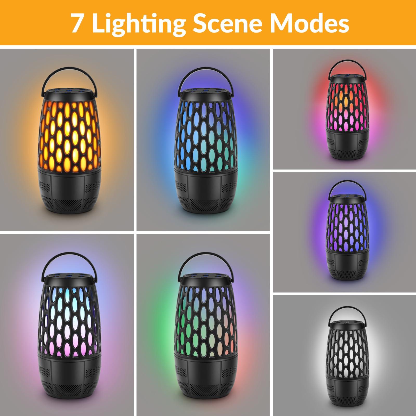 Boopp Outdoor Speakers with Lights, Mens Gifts for Birthday ,Portable Bluetooth Speaker,HD Stereo Sound,Multi-Sync up to 100 Speakers Auto-Pairing IPX7 Waterproof for Patio/Pool/Camping Cool Gadgets 2 Pack