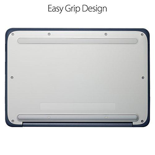 ASUS ASUS Chromebook C202 Laptop- 11.6" Ruggedized and Spill Resistant Design with 180 Degree Hinge, Intel Celeron N3060, 4GB RAM, 16GB eMMC Storage, Chrome OS- C202SA-YS02 Dark Blue, Silver