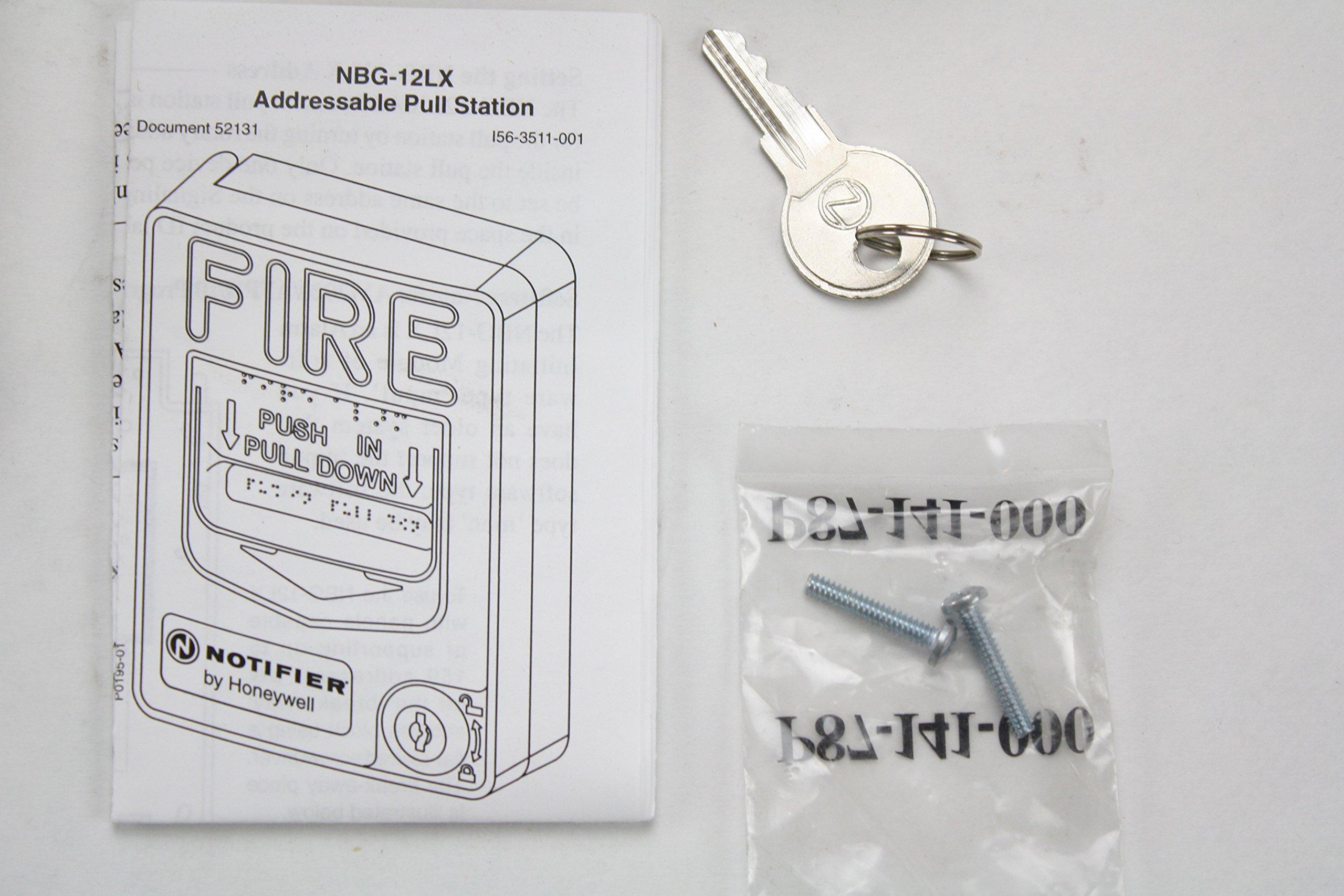 Notifier Notifier Nbg-12Lx Fire Alarm Addressable Pull Station Key Lock