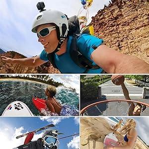 Aketek Aketek 4pcs Curved+4pcs Flat Adhesive Mounts Sticky for GoPro Hero Cameras