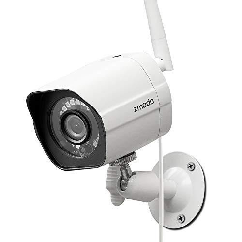 Zmodo Zmodo 1080p Full HD Outdoor Wireless Security Camera System, Plug-In, Smart Home Indoor Outdoor WiFi IP Camera with Night Vision, Compatible with Alexa