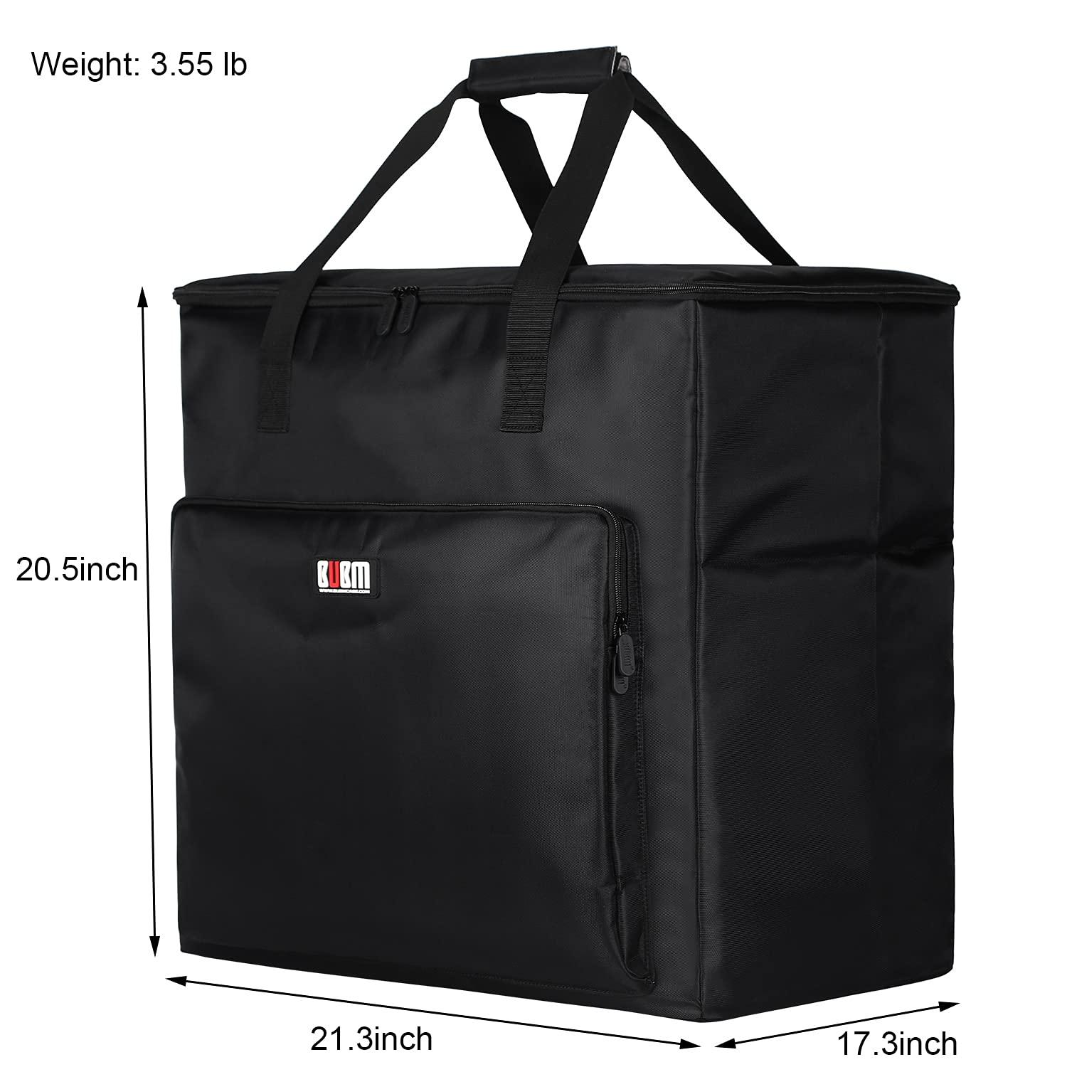 BUBM BUBM Desktop Computer Tower and Monitor Carrying Case,Protable Travel Tote Bag for PC Chassis, Monitor(Up to 24inch), Keyboard and Mouse,Black, Desktop Computer+ Monitor Bag, 3 light 24", Travel