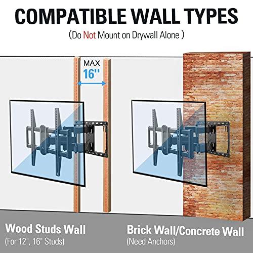 Mounting Dream Mounting Dream MD2380 Full Motion TV Wall Mount with Swivel and Tilt for 32-55 inch TV, VESA 400x400mm and MD2617 Full Motion TV Mount TV Wall Mount for 42-75 inch TVs, VESA 600x400mm TV Mount