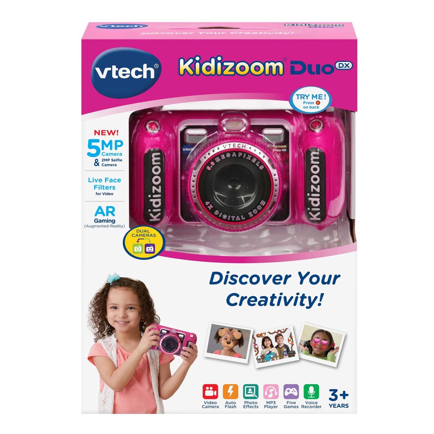 VTech VTech KidiZoom Duo DX Digital Selfie Camera with MP3 Player, Pink