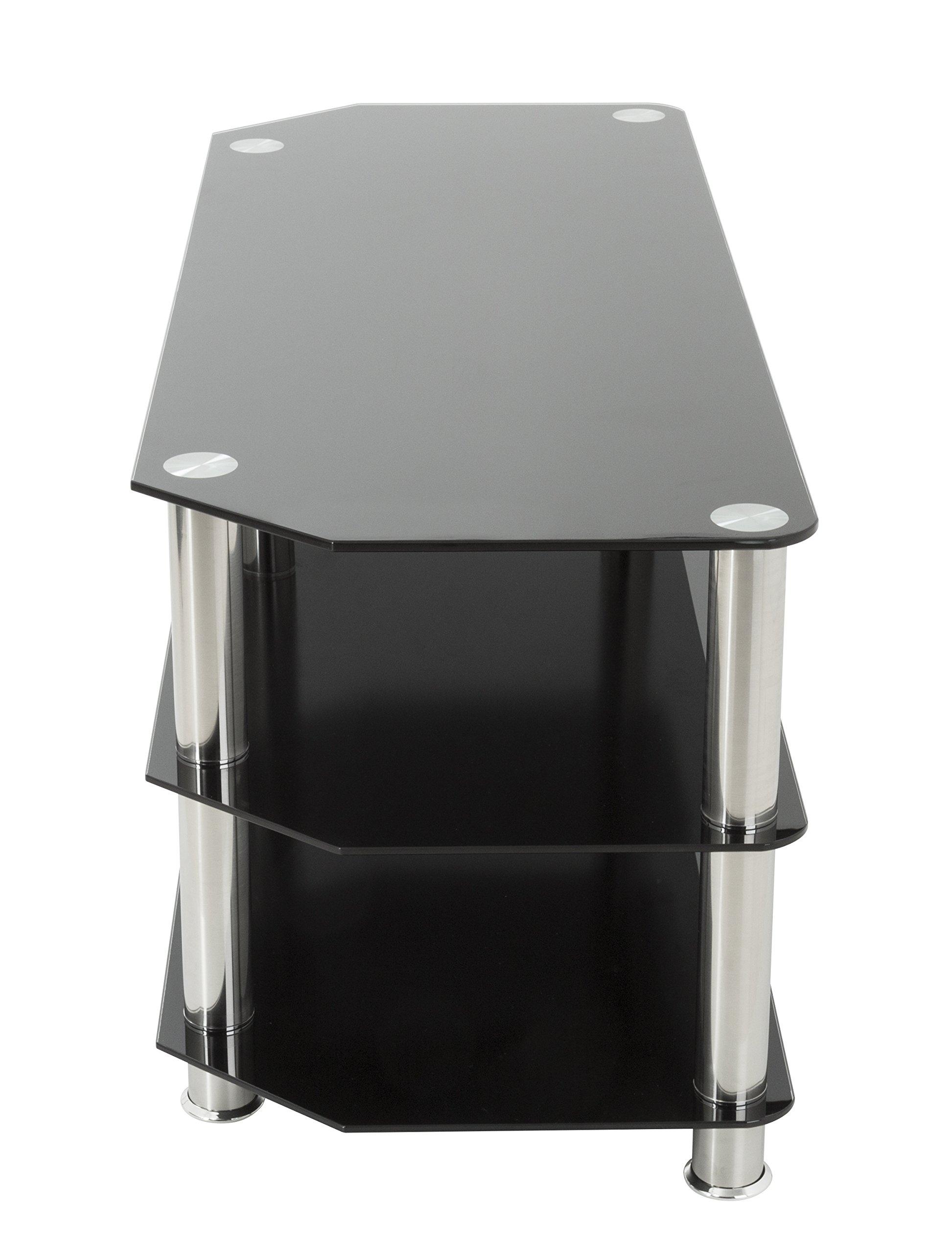 AVF AVF Transitional Steel and Glass TV Stand for up to 50\" TVs in Black/Chrome