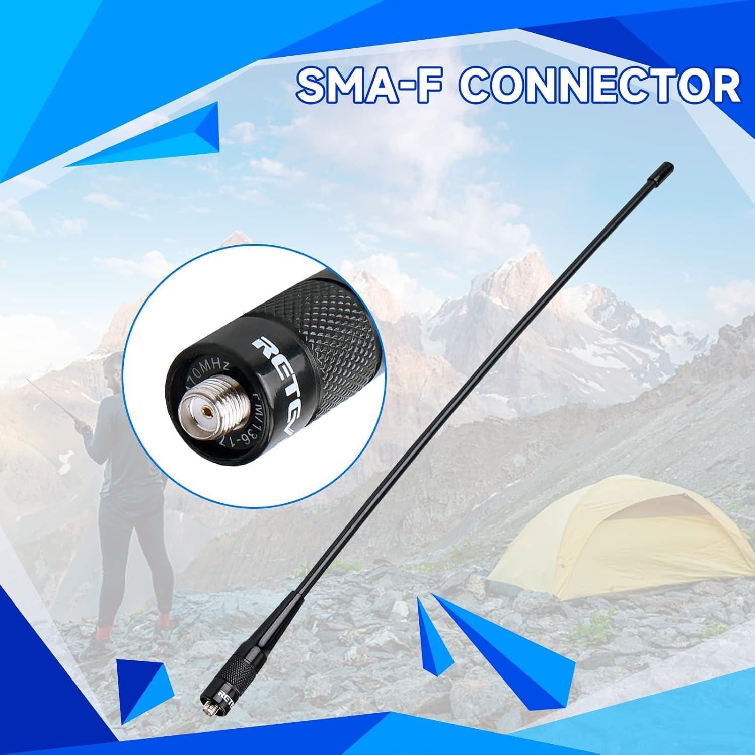 Retevis Retevis RT86 Walkie Talkies(4 Pack) Bundle with Antenna(4 Pack) Long Range, 2 Way Radio with Shoulder Mic, Heavy Duty Two Way Radios Rechargeable, Handheld, High Power, 2600mAh