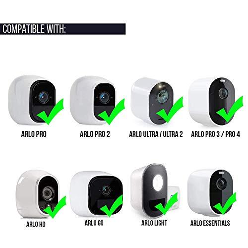 Wasserstein Wasserstein Weatherproof Gutter Mount - Compatible with Arlo Pro/Pro 2/Pro 3/Pro 4/ Pro 5S/HD/Ultra/Ultra 2 (2-Pack, White)