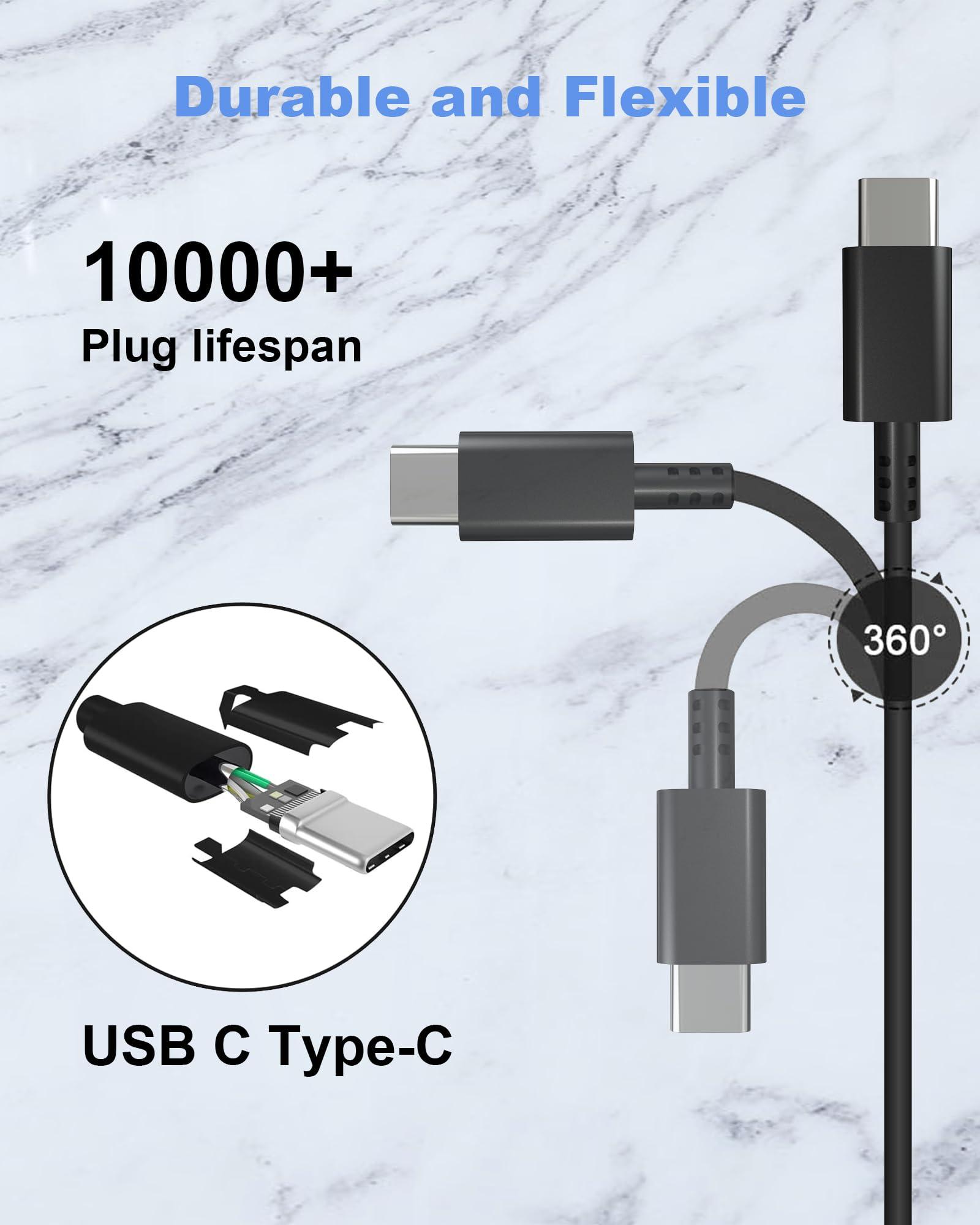 HBONY 65W 45W USB C Laptop Charger for Lenovo Type C Computer Power Adapter Cord - Thinkpad X1 Carbon T480 T490 T480s T490s T580 T590 T14 T16, Yoga 7i C740 C940 C930 920 C630 730 720,Chromebook Replacement