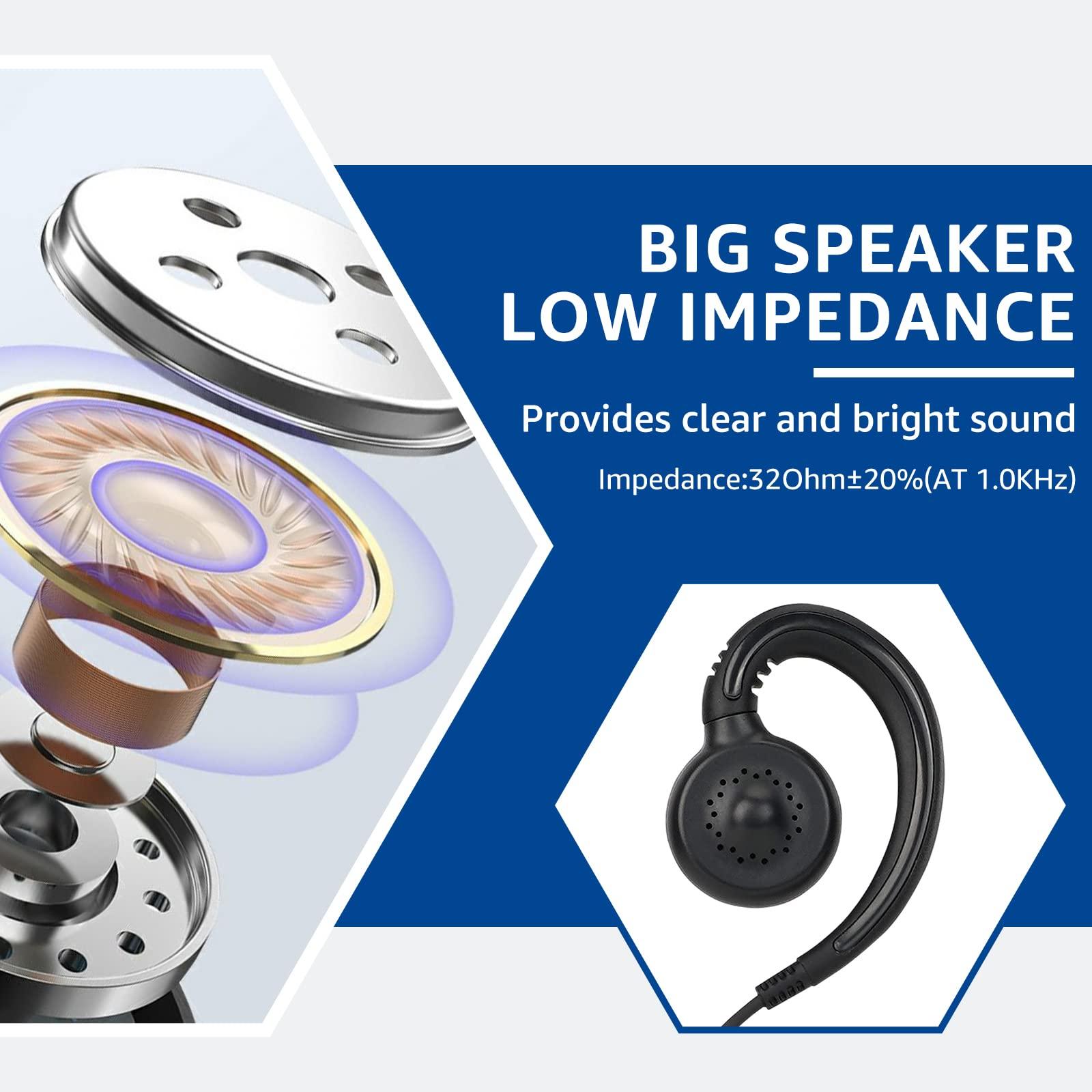 Retevis Retevis RT68 Two Way Radio(10 Pack) with Swivel Walkie Talkie Headset(10 Pack), Compact, Rugged, Heavy Duty 2 Way Radios Rechargeable with USB Charging Base