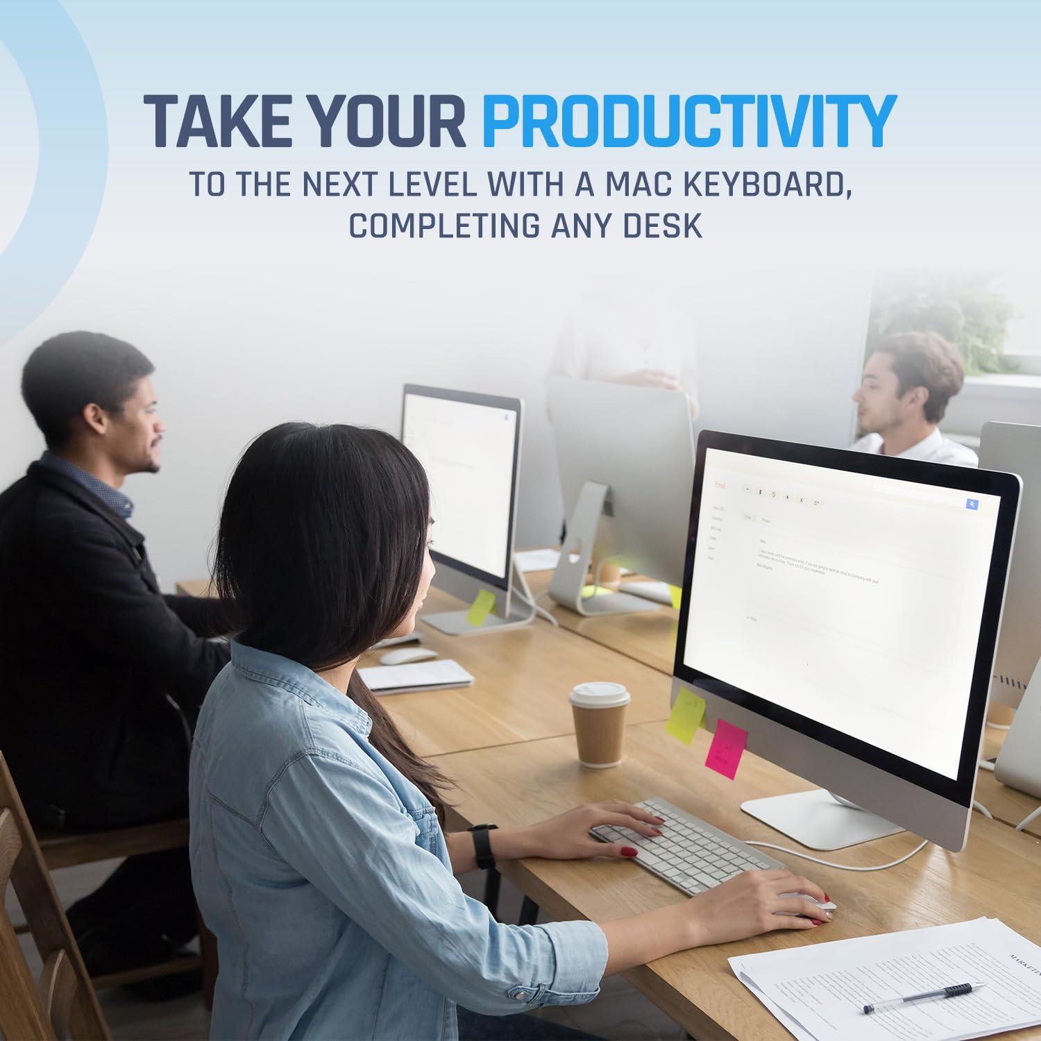 Matias Matias Wired USB C Keyboard for Mac with Numeric Keypad - Mac Keyboard Compatible with Mac OS X v.10.6.8, MacBook Pro, MacBook Air, iMac - Latest Version Supported - (Silver)